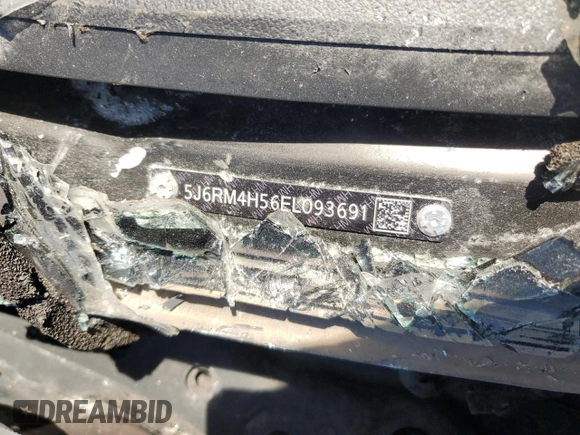 2014 Honda CR-V EX with VIN 5J6RM4H56EL093691, listed as a Copart auction lot 56348585 with Not provided miles and Salvage title. Bid and sale history available at DreamBid. Image 12.