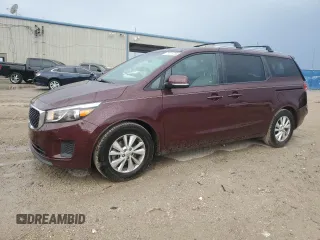 2017 Kia Sedona LX with VIN KNDMB5C19H6320486, listed as a Copart auction lot 73215754 with 100,891 mi miles and Salvage Title. Bid and sale history available at carsss.com. Image 1.