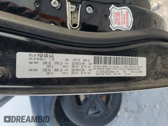 2019 Dodge Journey Crossroad z VIN 3C4PDCGG8KT680484, wystawiony jako Copart lot #53784085 z przebiegiem 118 601 mil mil oraz Szkoda całkowita • Salvage title. Historia ofert i sprzedaży dostępna na DreamBid. Obrazek 13.