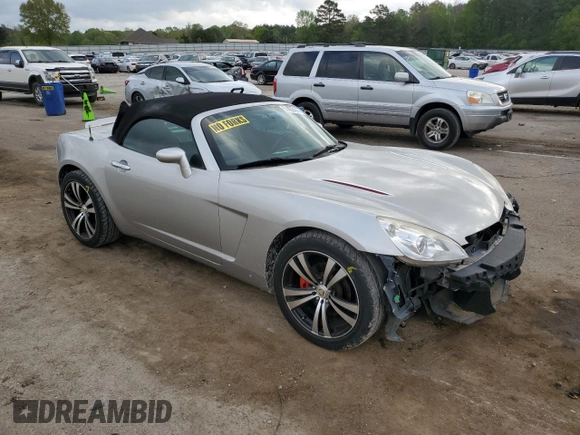2008 Saturn Sky with VIN 1G8MC35B28Y118076, listed as a Copart auction lot 51433805 with 75,537 mi miles and Salvage Title. Bid and sale history available at carsss.com. Image 4.