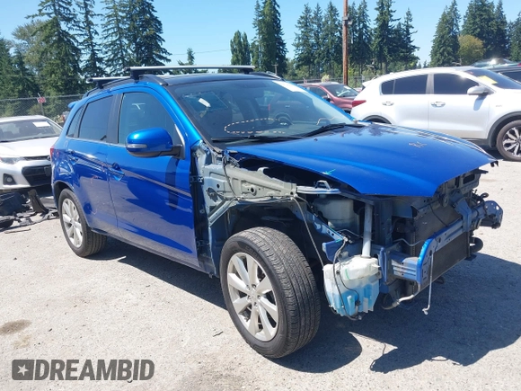 2015 Mitsubishi Outlander GT with VIN 4A4AR4AWXFE047335, listed as a IAAI auction lot 42720990 with 164,672 mi miles and . Bid and sale history available at DreamBid. Image 1.