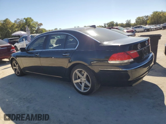 2006 BMW 7 Series 750Li z VIN WBAHN83566DT60821, wystawiony jako Copart lot #50189525 z przebiegiem 151 446 mil mil oraz Szkoda całkowita • Salvage title. Historia ofert i sprzedaży dostępna na DreamBid. Obrazek 2.