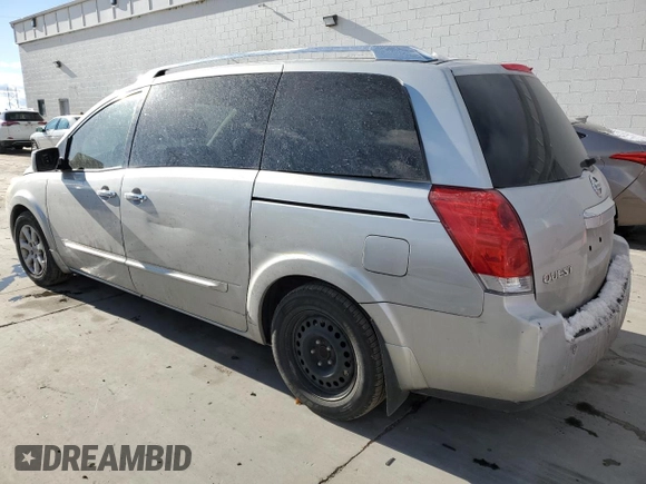 2008 Nissan Quest SL with VIN 5N1BV28U88N123410, listed as a Copart auction lot 80921204 with 175,771 mi miles and Clean Title. Bid and sale history available at carsss.com. Image 2.