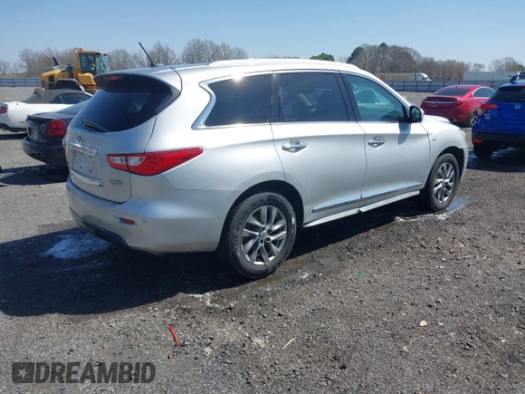 2015 Infiniti QX60 with VIN 5N1AL0MN7FC510527, listed as a IAAI auction lot 41791053 with 256,246 mi miles. Bid and sale history available at carsss.com. Image 4.