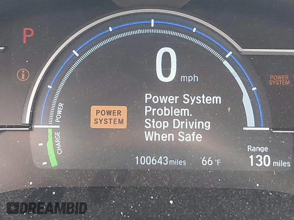 2018 Honda Clarity Plug-In Hybrid with VIN JHMZC5F10JC014054, listed as a IAAI auction lot 41932195 with 100,643 mi miles. Bid and sale history available at carsss.com. Image 15.
