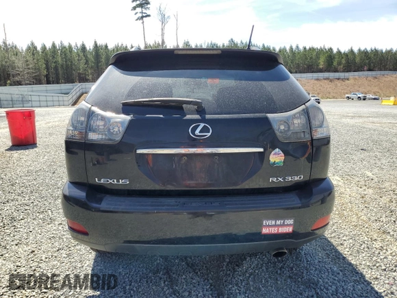 2004 Lexus RX 330 with VIN JTJHA31U140028606, listed as a Copart auction lot 49630705 with 206,589 mi miles and Salvage Title. Bid and sale history available at DreamBid. Image 6.