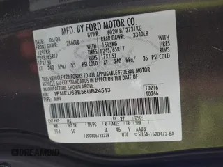 2008 Ford Explorer XLT with VIN 1FMEU63E58UB24513, listed as a IAAI auction lot 42189209 with 149,803 mi miles and . Bid and sale history available at DreamBid. Image 9.