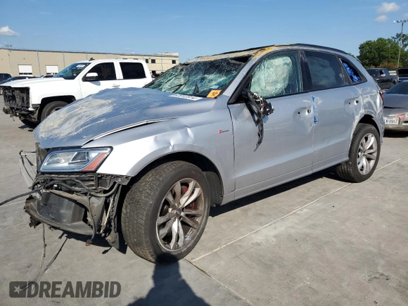 2016 Audi SQ5 Premium Plus with VIN WA1CCAFP8GA052179, listed as a Copart auction lot 63912814 with 0 mi miles and Salvage Title. Bid and sale history available at carsss.com. Image 1.