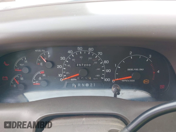 2000 Ford F-250 XL with VIN 1FTNW21F3YEC78232, listed as a IAAI auction lot 41811268 with 257,200 mi miles and . Bid and sale history available at DreamBid. Image 7.
