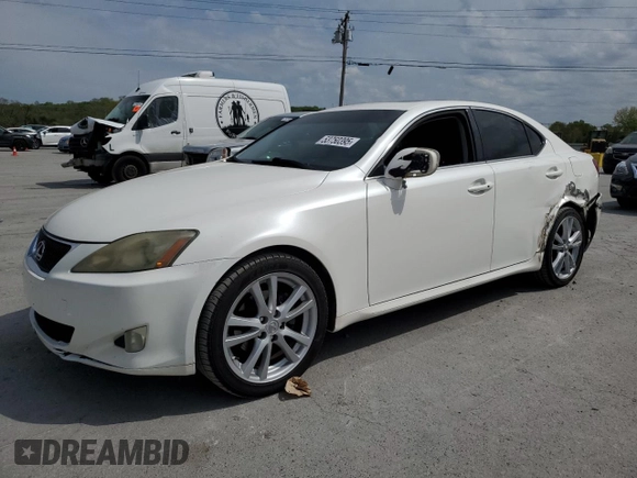 2006 Lexus IS 250 with VIN JTHBK262865016822, listed as a Copart auction lot 53750395 with 207,438 mi miles and Salvage Title. Bid and sale history available at DreamBid. Image 1.
