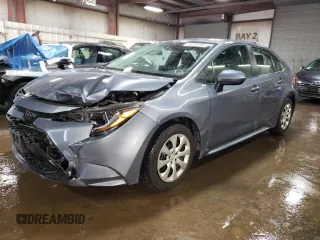 2021 Toyota Corolla LE with VIN 5YFEPMAE0MP196360, listed as a Copart auction lot 49592395 with 38,156 mi miles and Salvage Title. Bid and sale history available at DreamBid. Image 1.