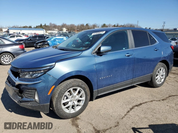 2024 Chevrolet Equinox LT with VIN 3GNAXUEG9RL138687, listed as a Copart auction lot 47058015 with 10,509 mi miles and Salvage Title. Bid and sale history available at DreamBid. Image 1.