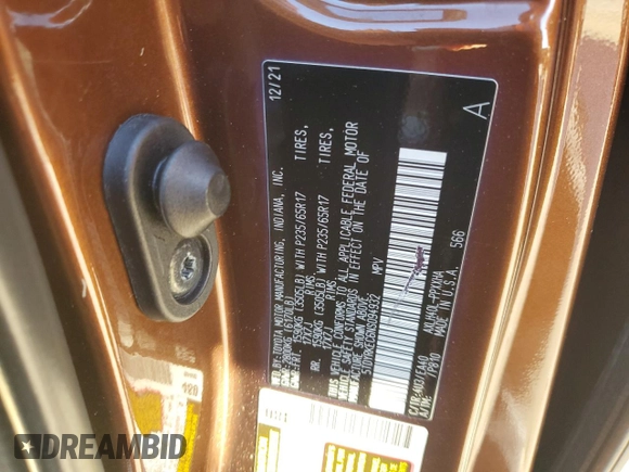 2022 Toyota Sienna XLE с VIN 5TDYRKEC6NS094932, выставлен на аукционе Copart как лот 80919154 с пробегом 40 915 миль миль и Списание • Salvage title. История ставок и продаж доступна на DreamBid. Изображение 12.