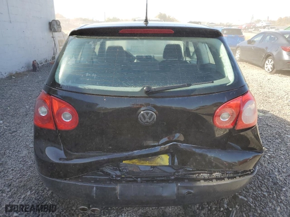 2007 Volkswagen Rabbit with VIN WVWBS71K77W022791, listed as a Copart auction lot 75421144 with 188,902 mi miles and Salvage Title. Bid and sale history available at carsss.com. Image 6.