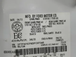 2013 Ford F-150 XL with VIN 1FTFW1EF6DFC07345, listed as a Copart auction lot 43151075 with 330,344 mi miles and Clean Title. Bid and sale history available at carsss.com. Image 13.