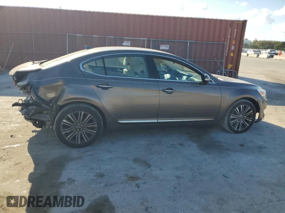 2014 Kia Cadenza Premium with VIN KNALN4D71E5137968, listed as a Copart auction lot 77713464 with 167,157 mi miles and Salvage Title. Bid and sale history available at carsss.com. Image 3.