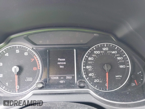 2012 Audi Q5 3.2L Premium Plus with VIN WA1DKAFPXCA086111, listed as a IAAI auction lot 41795670 with 123,436 mi miles. Bid and sale history available at carsss.com. Image 7.