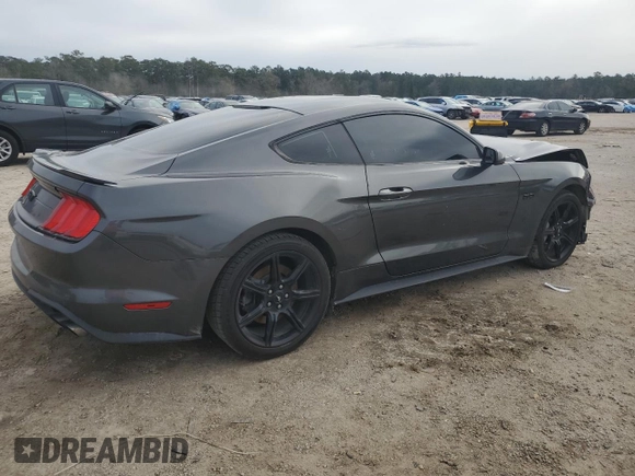 2018 Ford Mustang GT with VIN 1FA6P8CF4J5171364, listed as a Copart auction lot 41586105 with 104,304 mi miles and Salvage Title. Bid and sale history available at carsss.com. Image 3.