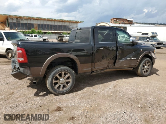2022 Ram 2500 Longhorn with VIN 3C6UR5GL3NG182906, listed as a Copart auction lot 63725814 with 42,473 mi miles and Salvage title. Bid and sale history available at DreamBid. Image 3.
