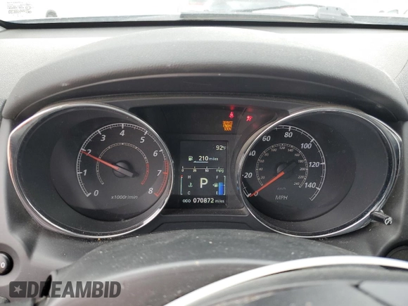 2016 Mitsubishi Outlander SE with VIN JA4AP3AW9GZ052280, listed as a Copart auction lot 59372525 with 70,872 mi miles and Salvage title. Bid and sale history available at DreamBid. Image 9.