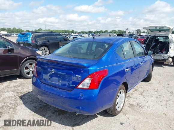 2013 Nissan Versa S Plus with VIN 3N1CN7AP5DL840838, listed as a IAAI auction lot 42343957 with 91,669 mi miles and . Bid and sale history available at DreamBid. Image 4.