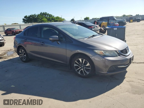2015 Honda Civic EX z VIN 19XFB2F87FE055316, wystawiony jako Copart lot #54130135 z przebiegiem 136 284 mil mil oraz Szkoda całkowita • Salvage title. Historia ofert i sprzedaży dostępna na DreamBid. Obrazek 4.