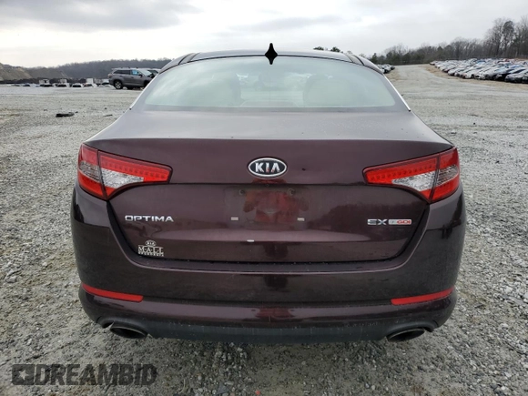 2012 Kia Optima EX with VIN 5XXGN4A69CG018316, listed as a Copart auction lot 43252345 with 131,165 mi miles and Salvage Title. Bid and sale history available at carsss.com. Image 6.