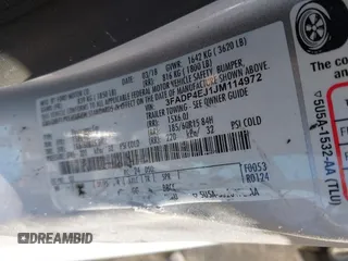 2018 Ford Fiesta SE with VIN 3FADP4EJ1JM114972, listed as a IAAI auction lot 41254391 with 28,114 mi miles and . Bid and sale history available at carsss.com. Image 9.