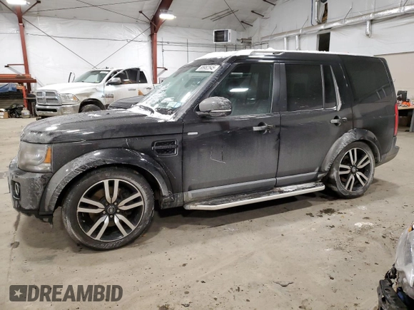2016 Land Rover LR4 HSE Lux with VIN SALAK2V66GA829613, listed as a Copart auction lot 88982545 with 160,321 mi miles and Salvage Title. Bid and sale history available at DreamBid. Image 1.