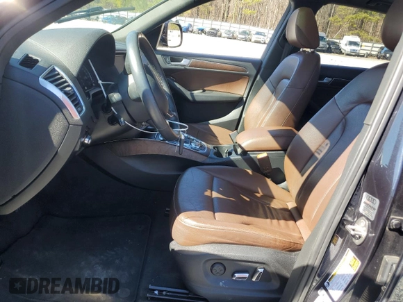 2014 Audi Q5 Premium Plus with VIN WA1LFAFP9EA032821, listed as a Copart auction lot 44739385 with 118,566 mi miles and Salvage title. Bid and sale history available at DreamBid. Image 7.