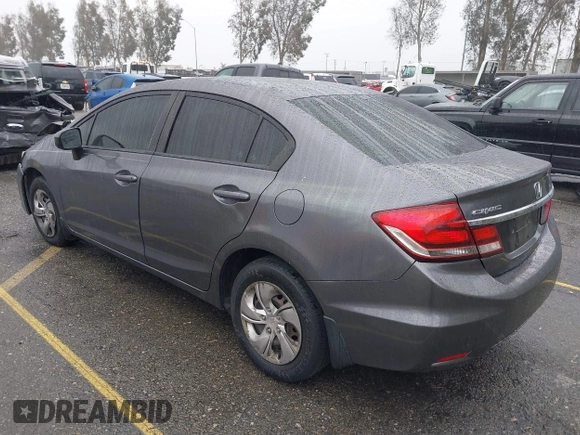 2015 Honda Civic Sedan LX with VIN 19XFB2E59FE014421, listed as a IAAI auction lot 41556046 with 141,922 mi miles. Bid and sale history available at carsss.com. Image 3.