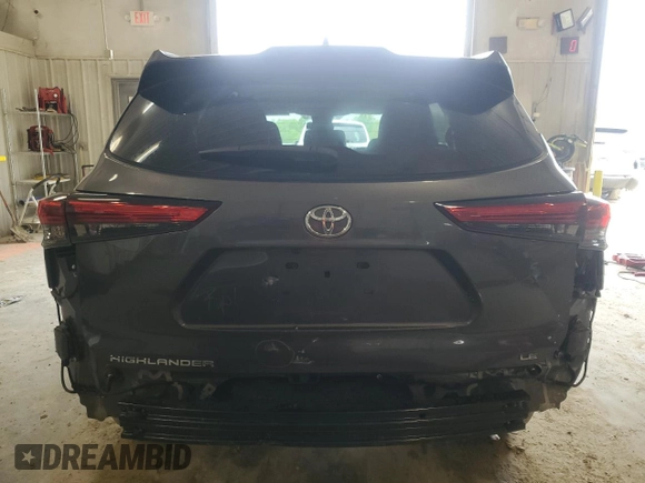 2021 Toyota Highlander L with VIN 5TDZZRAHXMS066838, listed as a Copart auction lot 55137845 with 77,800 mi miles and Salvage title. Bid and sale history available at DreamBid. Image 6.