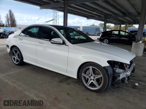 2016 Mercedes-Benz C 300 with VIN 55SWF4JBXGU104229, listed as a Copart auction lot 51165555 with 148,909 mi miles and Salvage Title. Bid and sale history available at carsss.com. Image 4.