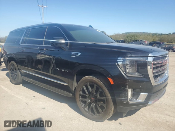 2022 GMC Yukon XL SLT with VIN 1GKS2GKD9NR341058, listed as a Copart auction lot 75736374 with 0 mi miles and Salvage Title. Bid and sale history available at carsss.com. Image 4.