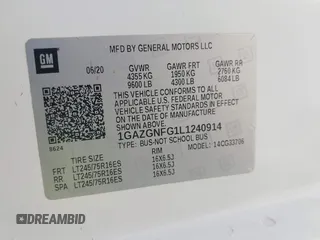 2020 Chevrolet Express Passenger LS с VIN 1GAZGNFG1L1240914, выставлен на аукционе IAAI как лот 42558334 с пробегом 38 750 миль миль и . История ставок и продаж доступна на DreamBid. Изображение 9.