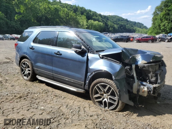 2019 Ford Explorer Sport with VIN 1FM5K8GT9KGB00263, listed as a Copart auction lot 61103165 with Not provided miles and Salvage title. Bid and sale history available at DreamBid. Image 4.