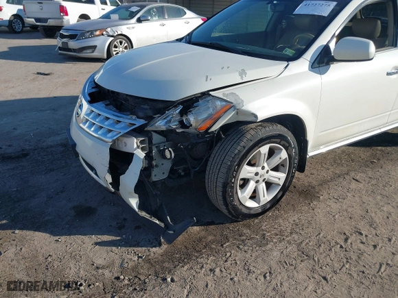 2007 Nissan Murano S with VIN JN8AZ08W97W631943, listed as a IAAI auction lot 41727275 with 252,599 mi miles. Bid and sale history available at carsss.com. Image 6.