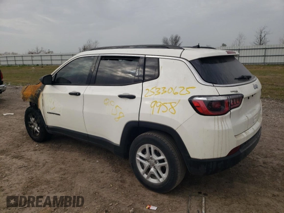 2019 Jeep Compass Sport with VIN 3C4NJCAB5KT699958, listed as a Copart auction lot 47625335 with Not provided miles and Non repairable. Bid and sale history available at DreamBid. Image 2.