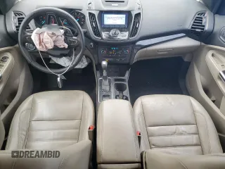 2017 Ford Escape Titanium with VIN 1FMCU0JD1HUE66040, listed as a Copart auction lot 43942665 with 55,484 mi miles and Salvage Title. Bid and sale history available at DreamBid. Image 8.