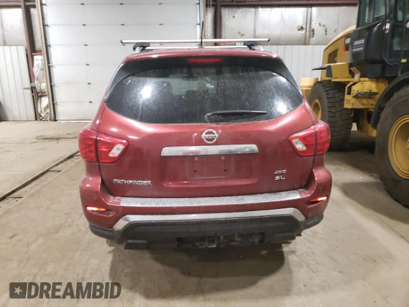 2017 Nissan Pathfinder Platinum with VIN 5N1DR2MM2HC612061, listed as a Copart auction lot 58621965 with 116,349 mi miles and Salvage title. Bid and sale history available at DreamBid. Image 6.