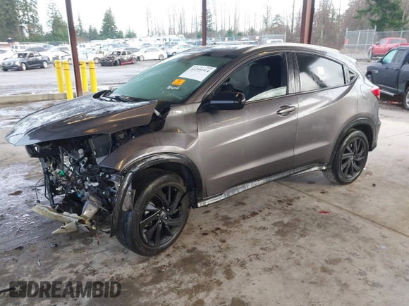 2022 Honda HR-V Sport with VIN 3CZRU6H11NM726377, listed as a IAAI auction lot 41209314 with 38,803 mi miles. Bid and sale history available at carsss.com. Image 17.