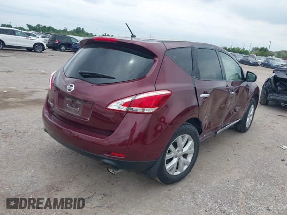 2011 Nissan Murano LE with VIN JN8AZ1MU7BW061721, listed as a IAAI auction lot 42185054 with 134,960 mi miles and . Bid and sale history available at DreamBid. Image 4.