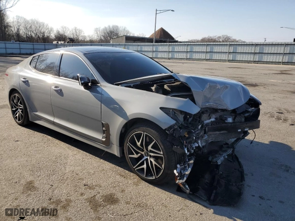 2022 Kia Stinger GT-Line with VIN KNAE35LD4N6119082, listed as a Copart auction lot 47601145 with 79,418 mi miles and Salvage Title. Bid and sale history available at carsss.com. Image 4.