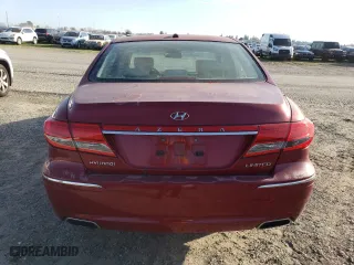 2011 Hyundai Azera Limited with VIN KMHFC4DF0BA530002, listed as a Copart auction lot 46376075 with 165,737 mi miles and Clean Title. Bid and sale history available at carsss.com. Image 6.