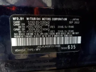 2023 Mitsubishi Outlander SE z VIN JA4J4UA89PZ013446, wystawiony jako Copart lot #48050715 z przebiegiem 56 977 mil mil oraz Szkoda całkowita • Salvage title. Historia ofert i sprzedaży dostępna na DreamBid. Obrazek 13.