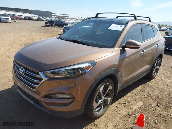 2016 Hyundai Tucson Sport with VIN KM8J33A20GU211615, listed as a IAAI auction lot 41685718 with 97,458 mi miles. Bid and sale history available at carsss.com. Image 17.
