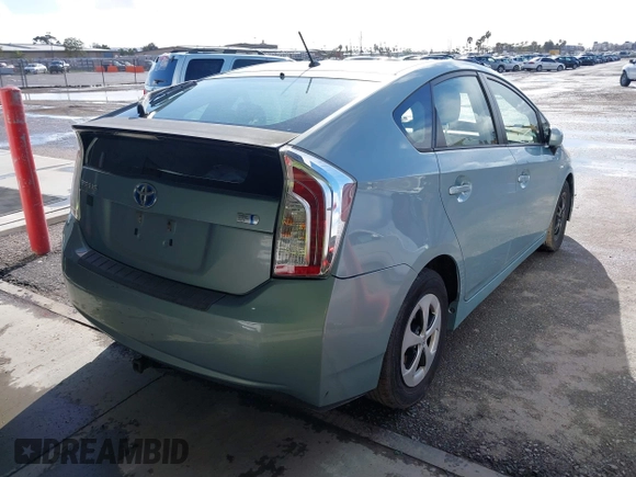 2013 Toyota Prius One with VIN JTDKN3DU6D5557058, listed as a IAAI auction lot 41765281 with 118,128 mi miles. Bid and sale history available at carsss.com. Image 4.