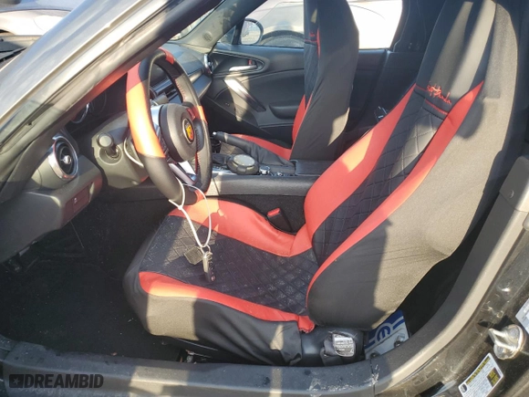 2017 FIAT 124 Spider Elaborazione Abarth with VIN JC1NFAEK0H0125609, listed as a Copart auction lot 73993484 with 0 mi miles and Salvage Title. Bid and sale history available at carsss.com. Image 7.