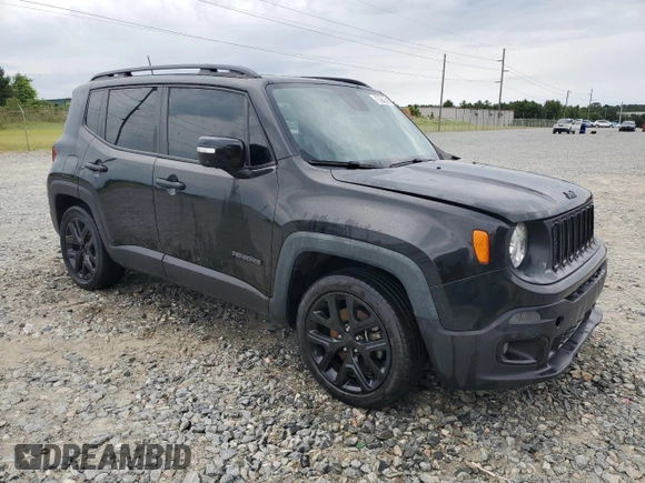 2018 Jeep Renegade Altitude with VIN ZACCJABB5JPG81329, listed as a Copart auction lot 58919015 with 82,879 mi miles and Clean title. Bid and sale history available at DreamBid. Image 4.