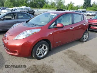 2012 Nissan LEAF SV with VIN JN1AZ0CP1CT019648, listed as a Copart auction lot 60969015 with 106,327 mi miles and Salvage title. Bid and sale history available at DreamBid. Image 1.